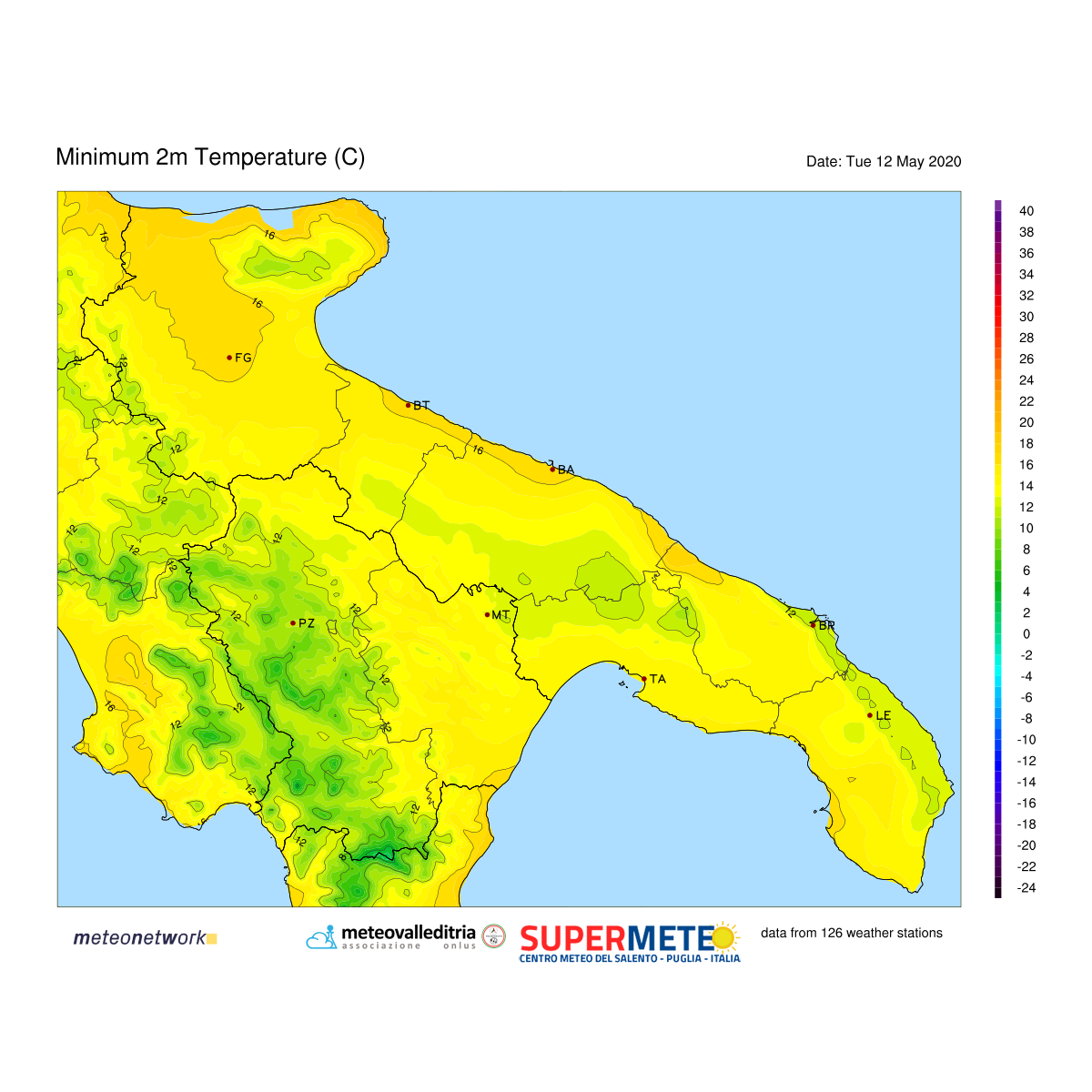 Mappe Rete Stazioni Meteo Puglia Meteonetwork