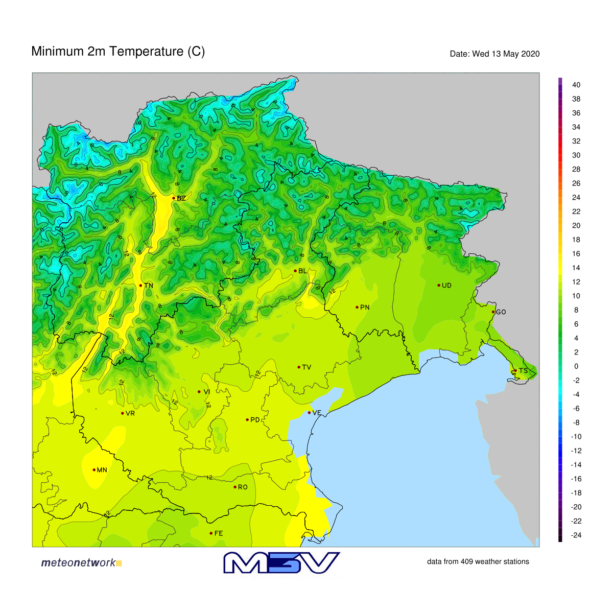 Mappe Rete Stazioni Meteo Veneto - MeteoNetwork