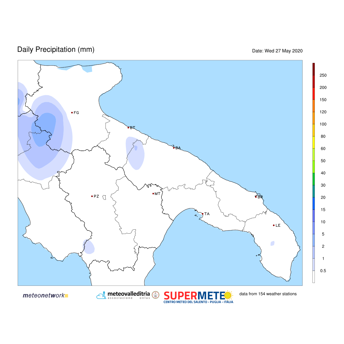 Mappe Rete Stazioni Meteo Puglia MeteoNetwork