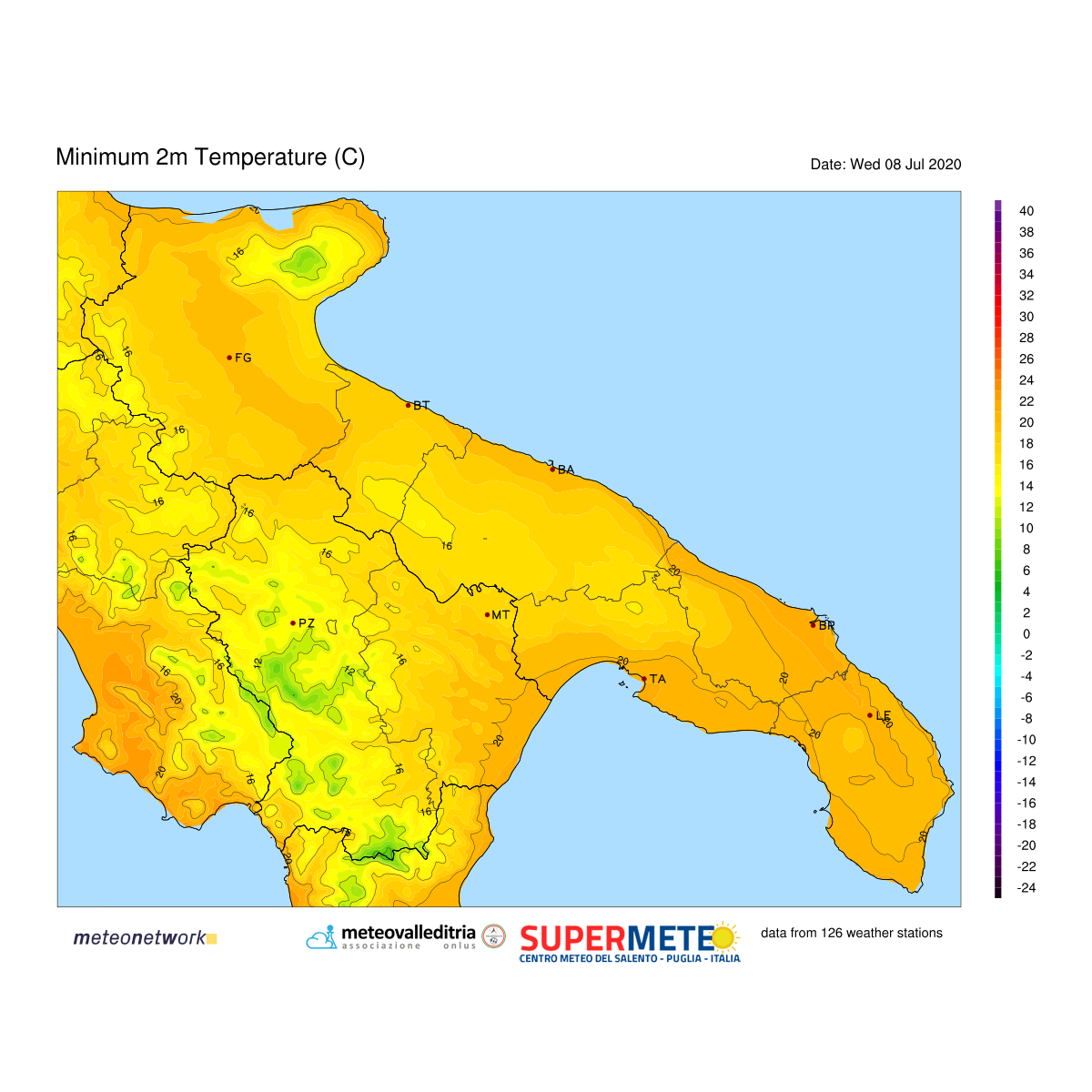 Mappe Rete Stazioni Meteo Basilicata MeteoNetwork
