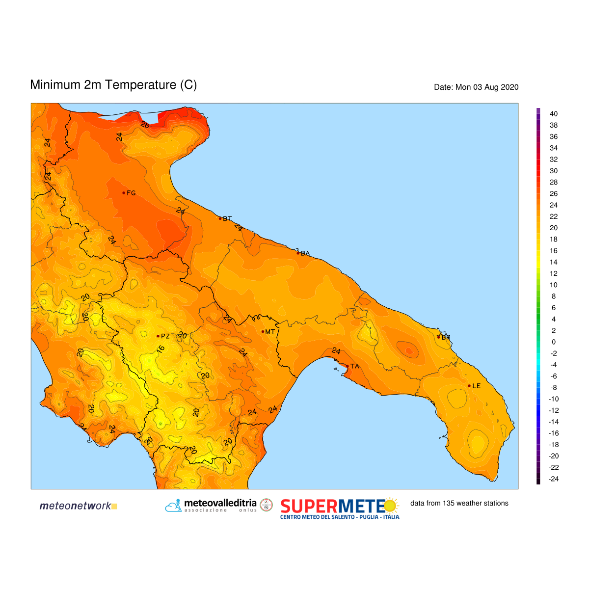 Mappe Rete Stazioni Meteo Puglia MeteoNetwork