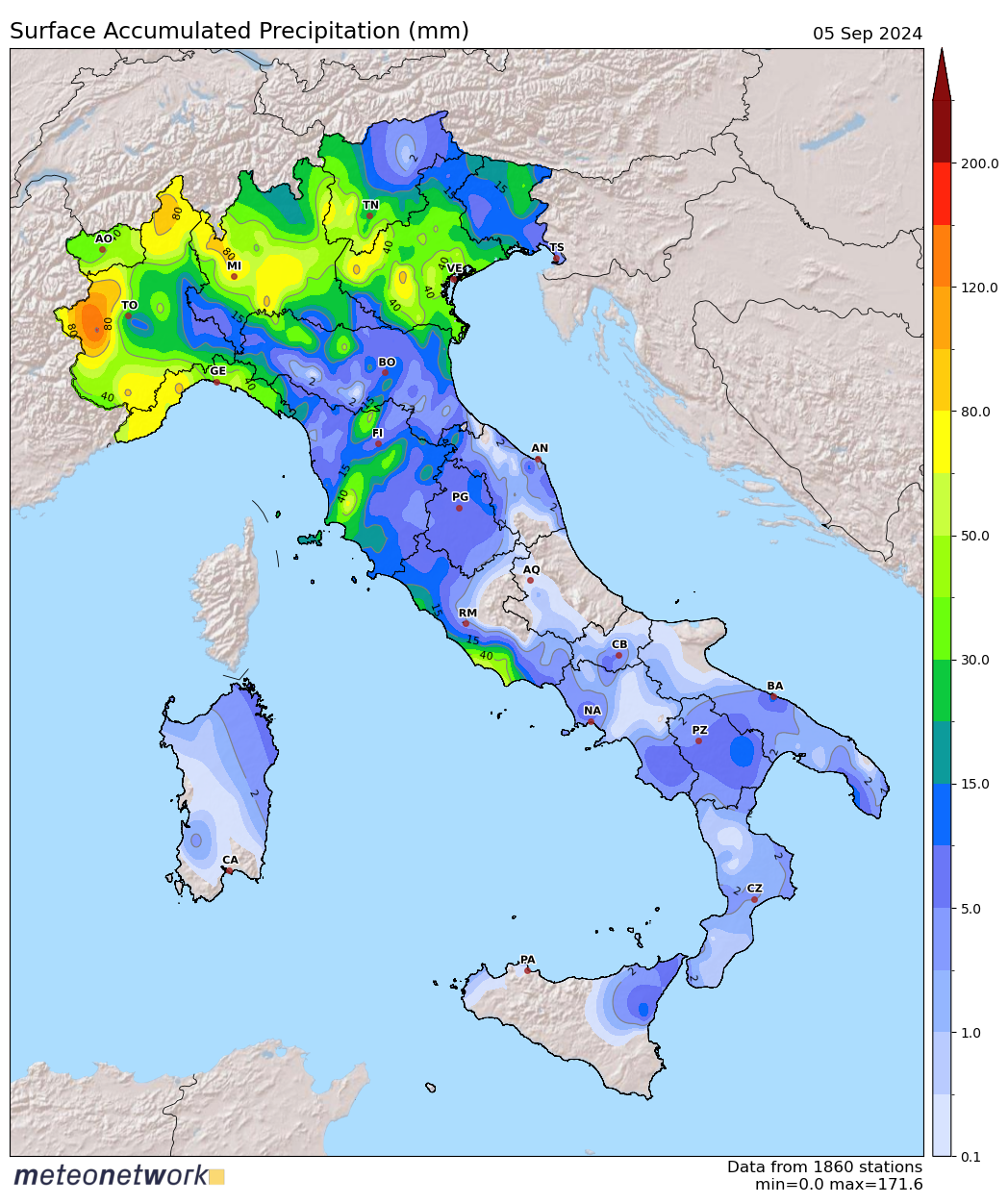 Pioggia Settembre 2024 5 Meteonetwork