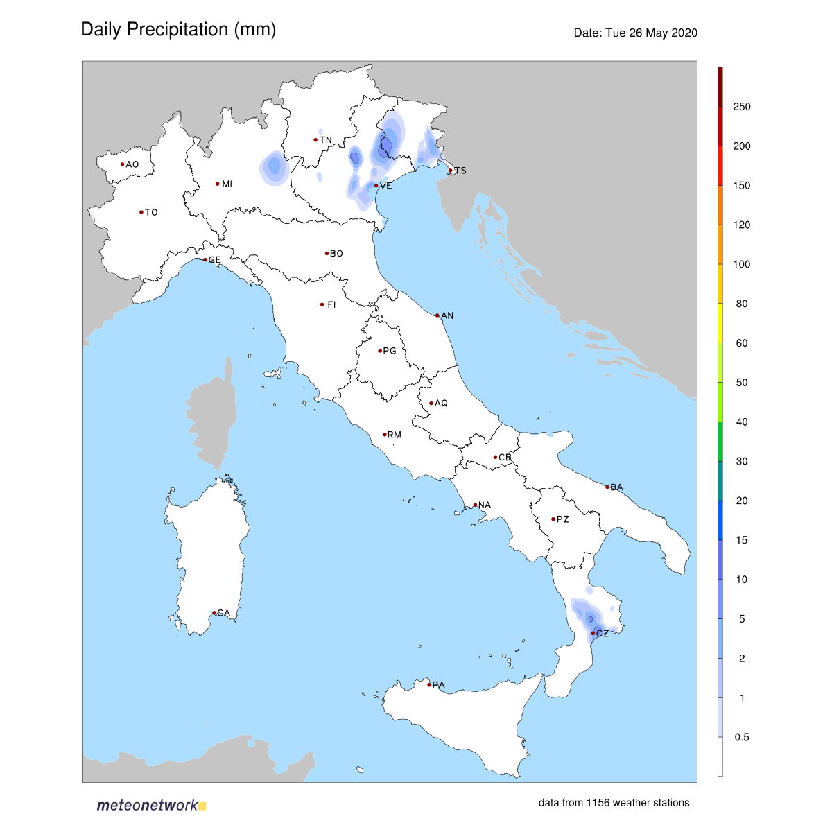 Dati Meteo 2020-05-26 prec_italia