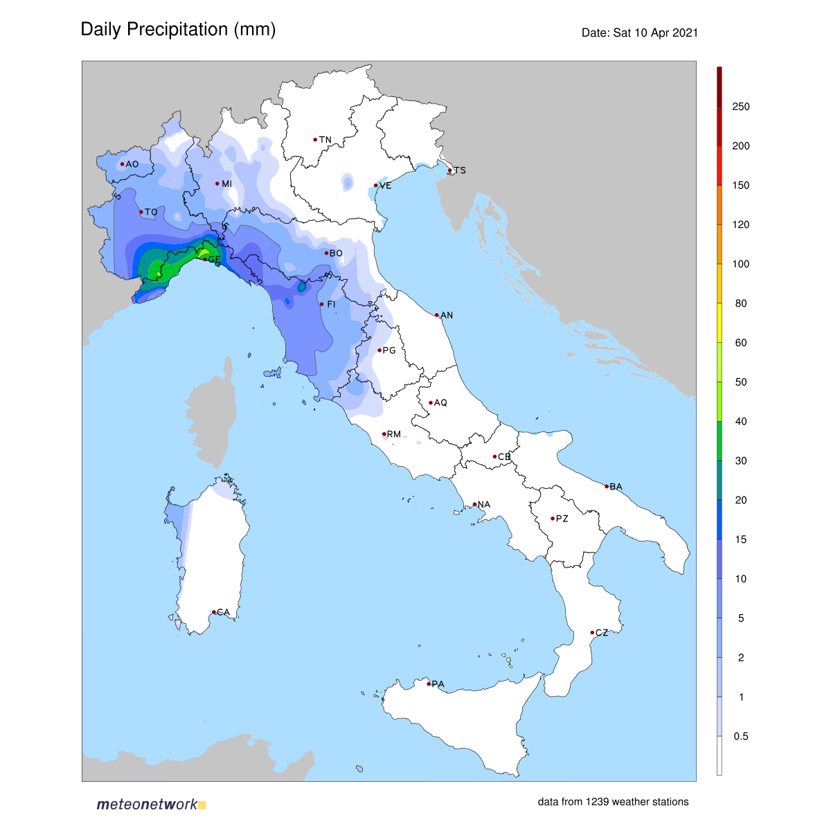 Dati Meteo 2021-04-10 prec_italia