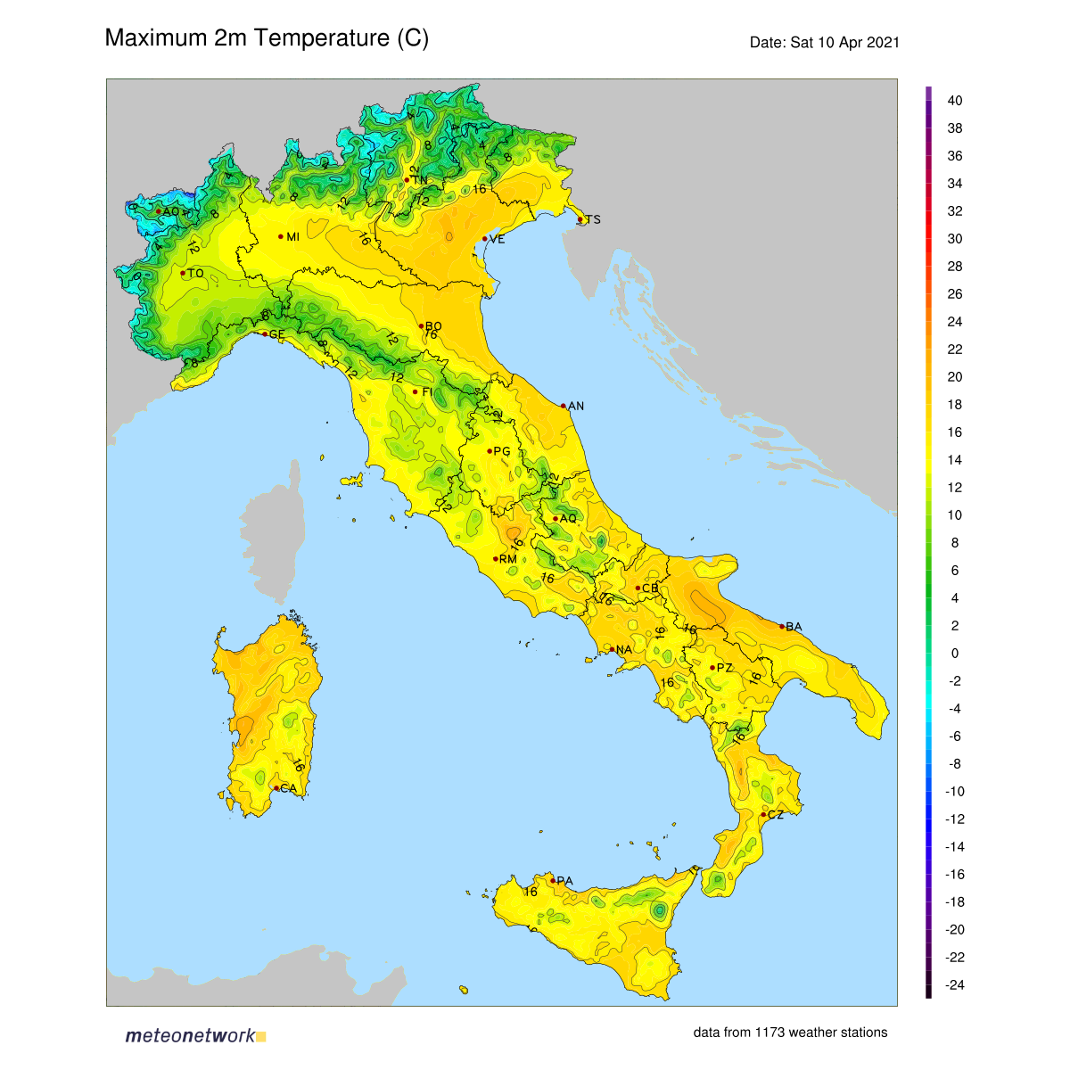 Dati Meteo 2021-04-10 temp_max_italia
