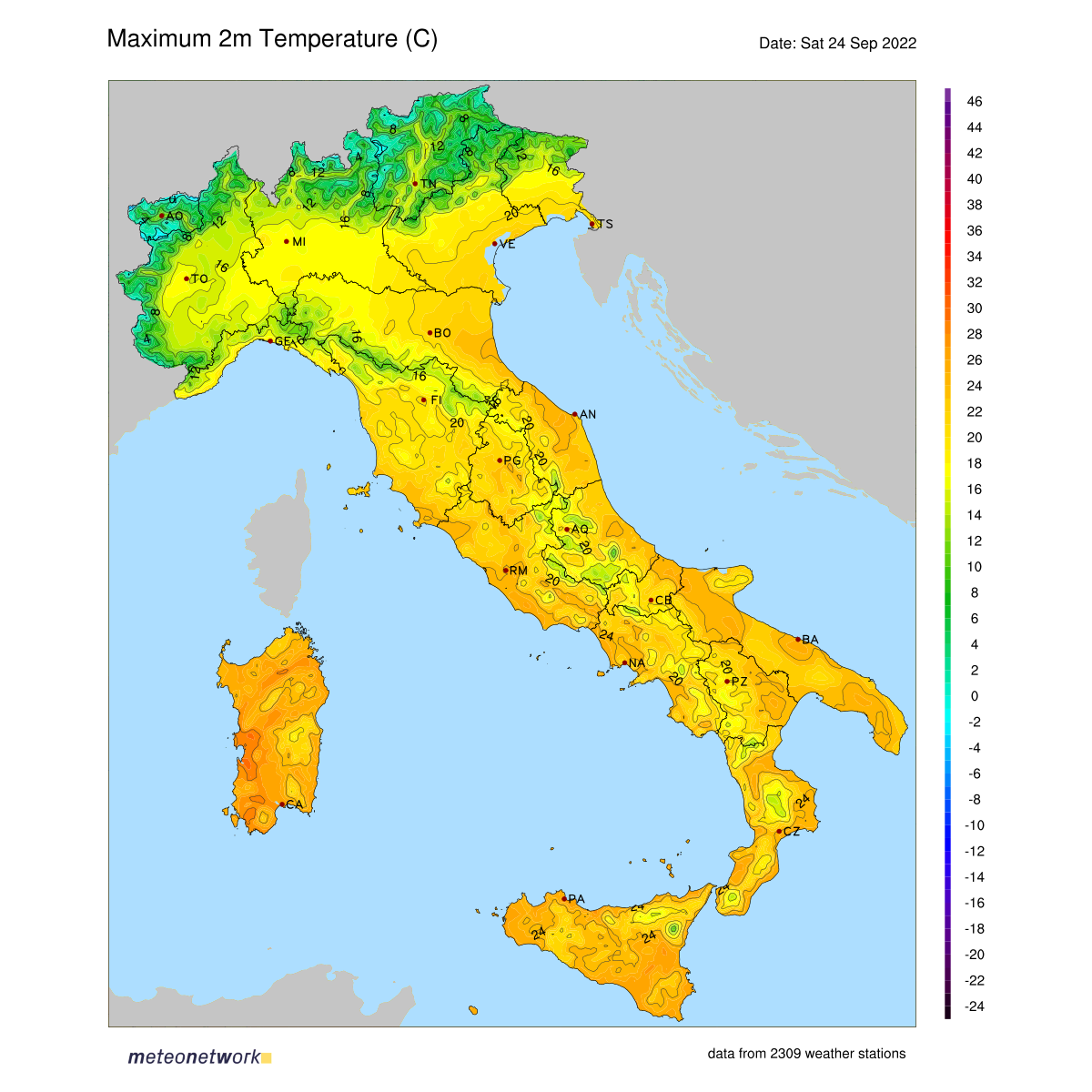 Dati Meteo 2022-09-24 temp_max_italia