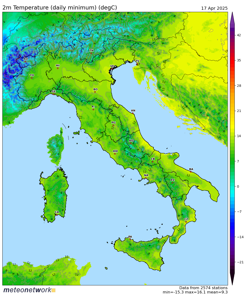 Dati Meteo 2025-04-17 temp_min_italia